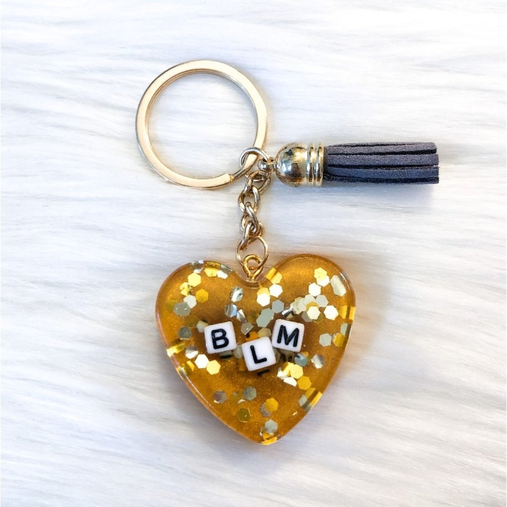 BLM Keychain-Honey Gold/Gold/Silver